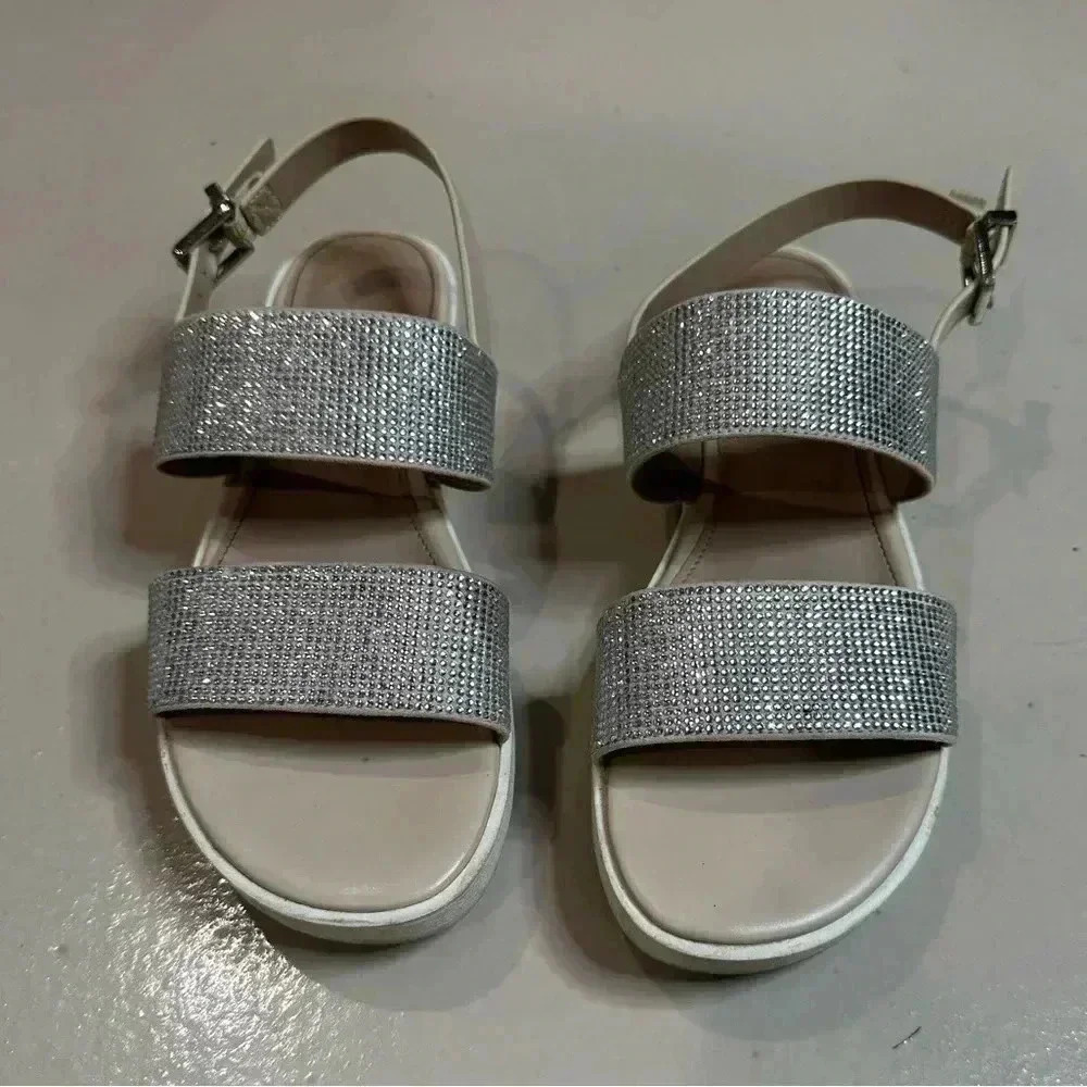 Aldo sparkly rhinestone sandals  Women’s Size 7 US Eliraviel nude shoe